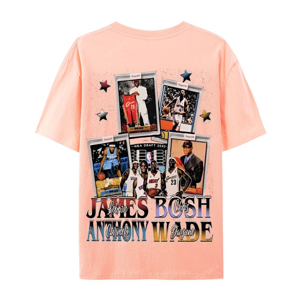 2003 NBA DRAFT TEE Casual Short Sleeve T-Shirt 