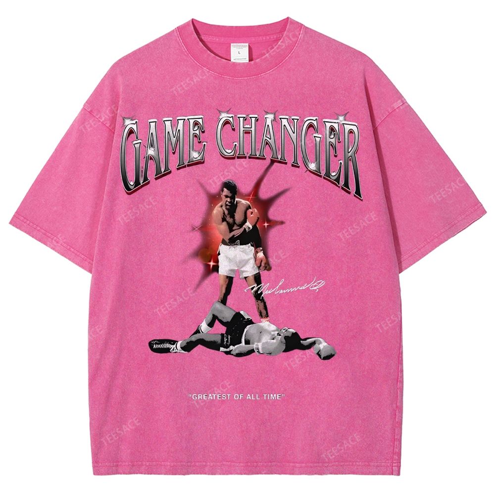 Unisex-Adult Ultra Cotton Washed T-Shirt Graphic  MUHAMMAD ALI TEE - [DS]