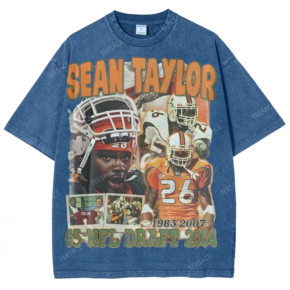 SEAN TAYLOR Unisex Fit Washed T-Shirt 