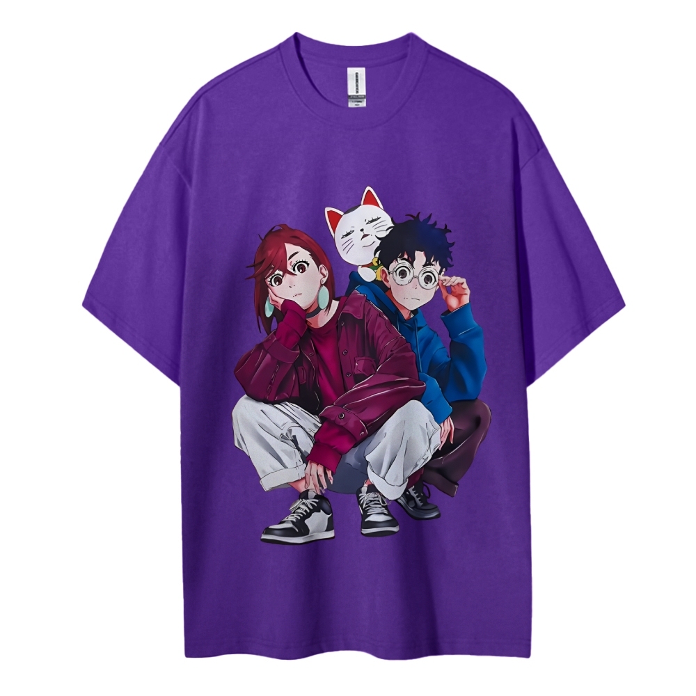 Dandadan Cotton Unisex Round Neck Anime T-Shirt