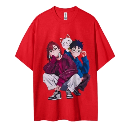 Dandadan Cotton Unisex Round Neck Anime T-Shirt
