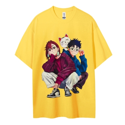 Dandadan Cotton Unisex Round Neck Anime T-Shirt