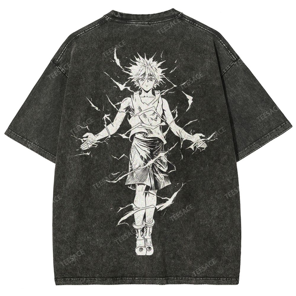 Killua Zoldyck Hunter x Hunter Unisex Fit Washed T-Shirt