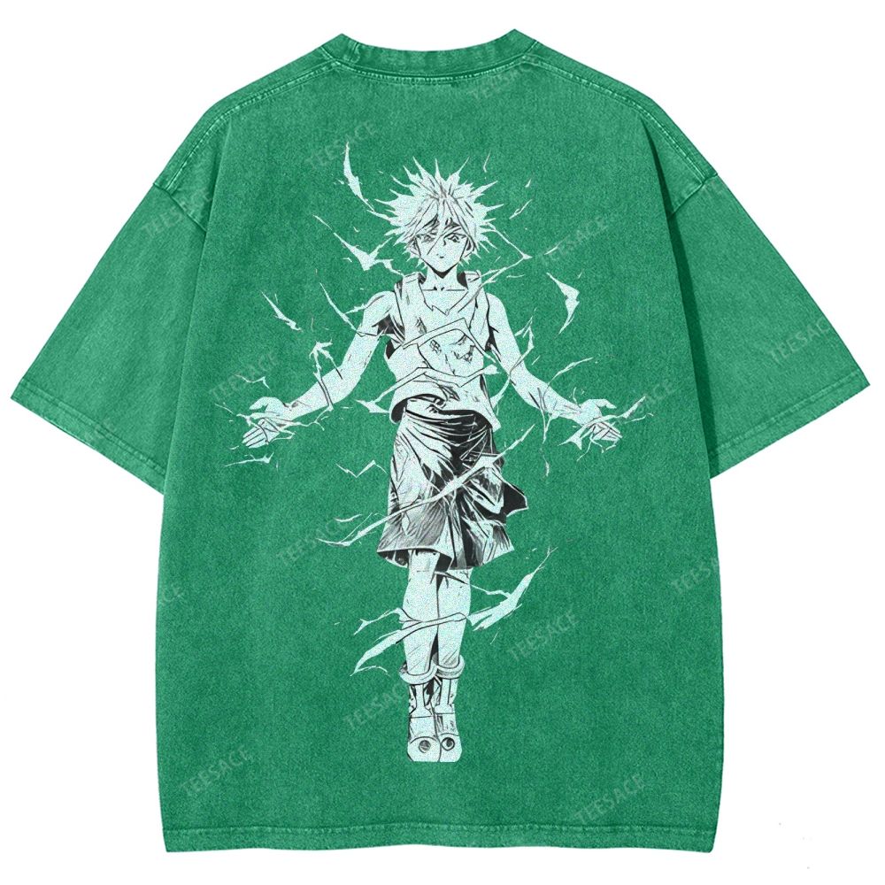 Killua Zoldyck Hunter x Hunter Unisex Fit Washed T-Shirt