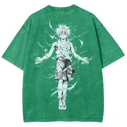 Killua Zoldyck Hunter x Hunter Unisex Fit Washed T-Shirt