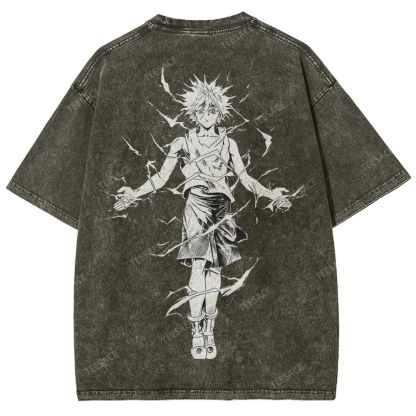 Killua Zoldyck Hunter x Hunter Unisex Fit Washed T-Shirt