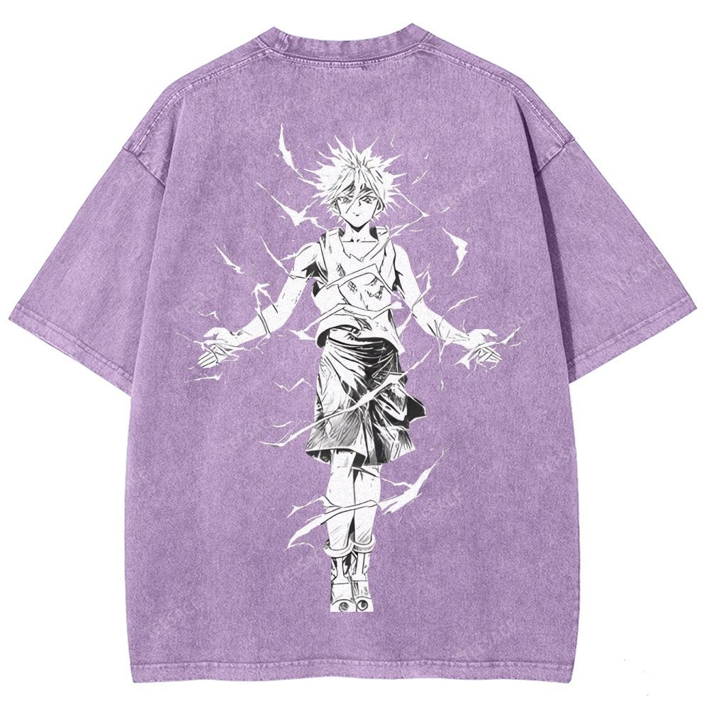 Killua Zoldyck Hunter x Hunter Unisex Fit Washed T-Shirt