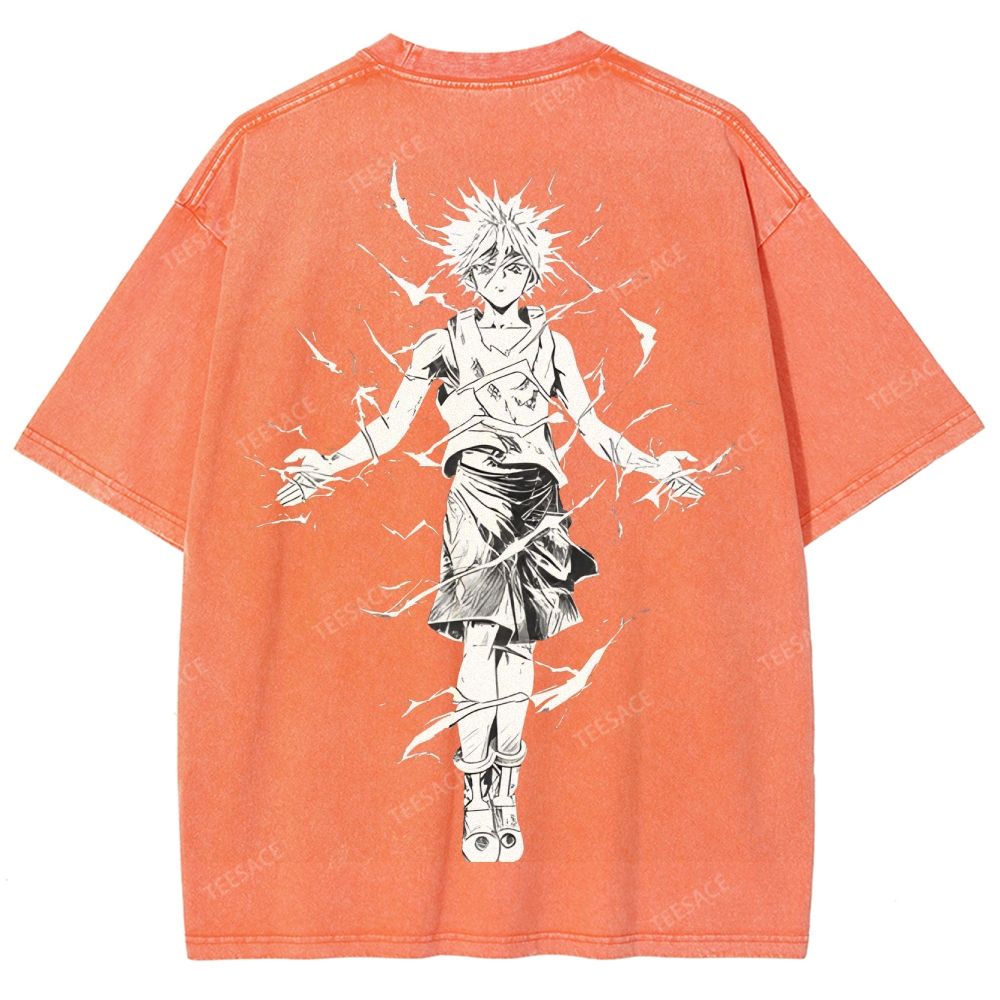 Killua Zoldyck Hunter x Hunter Unisex Fit Washed T-Shirt