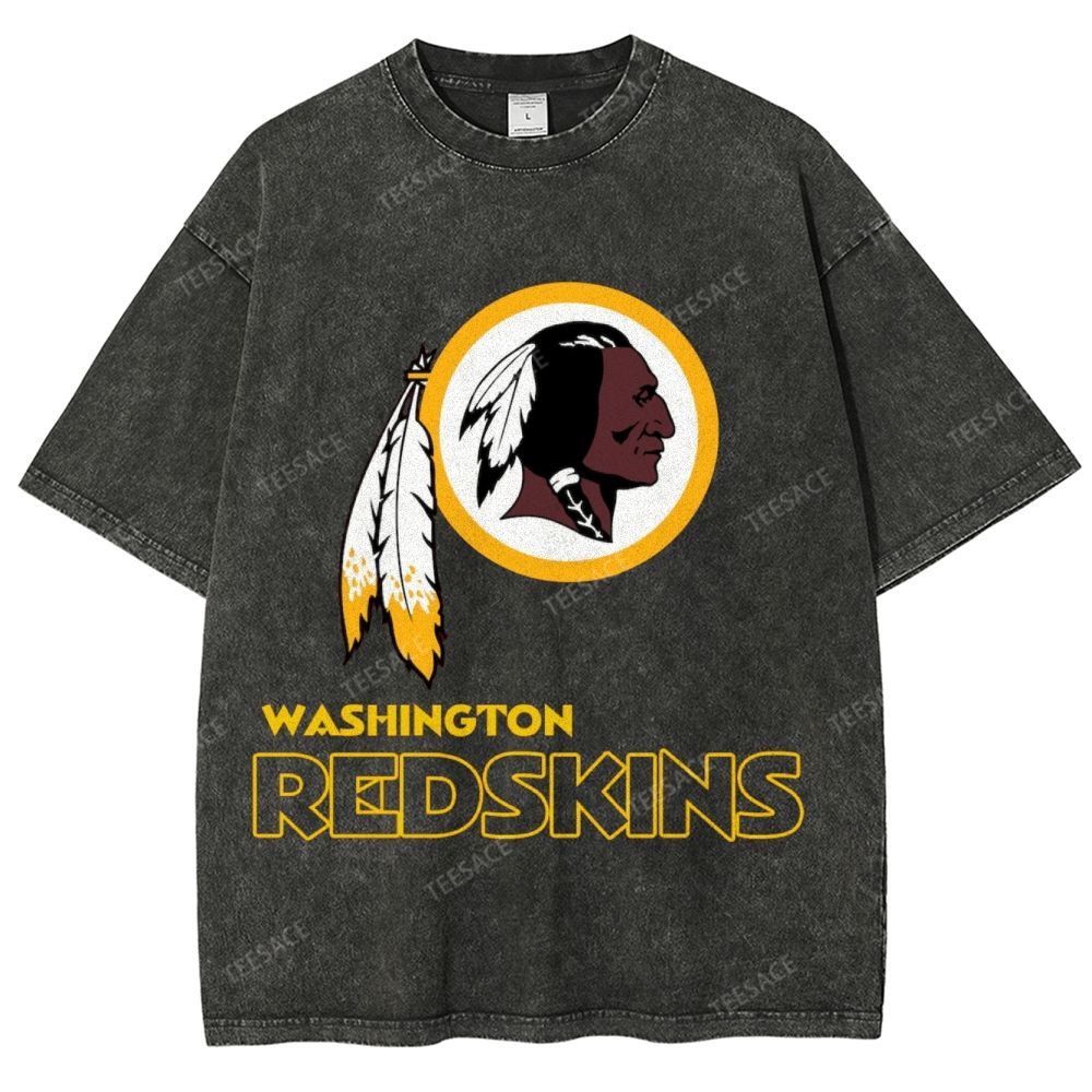 Washington Commanders Red Skin Unisex Fit Washed T-Shirt