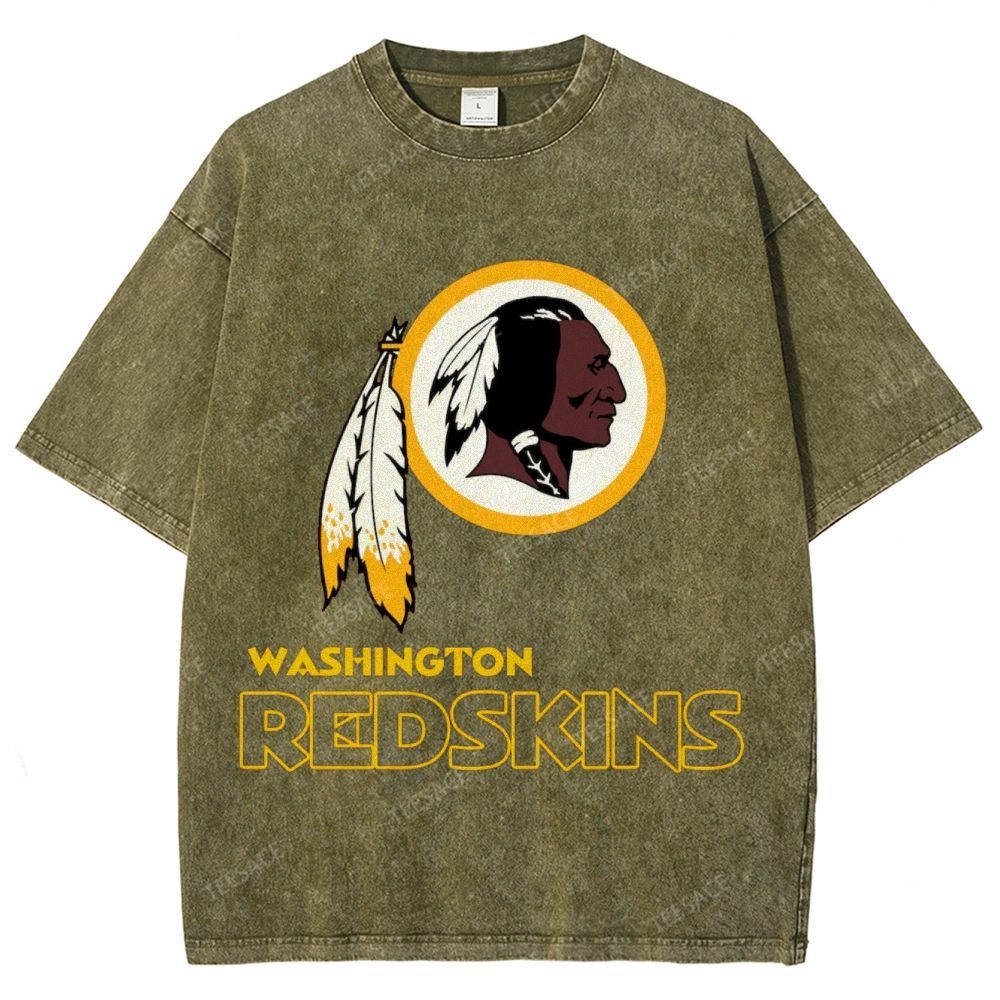Washington Commanders Red Skin Unisex Fit Washed T-Shirt