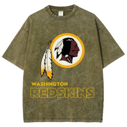 Washington Commanders Red Skin Unisex Fit Washed T-Shirt