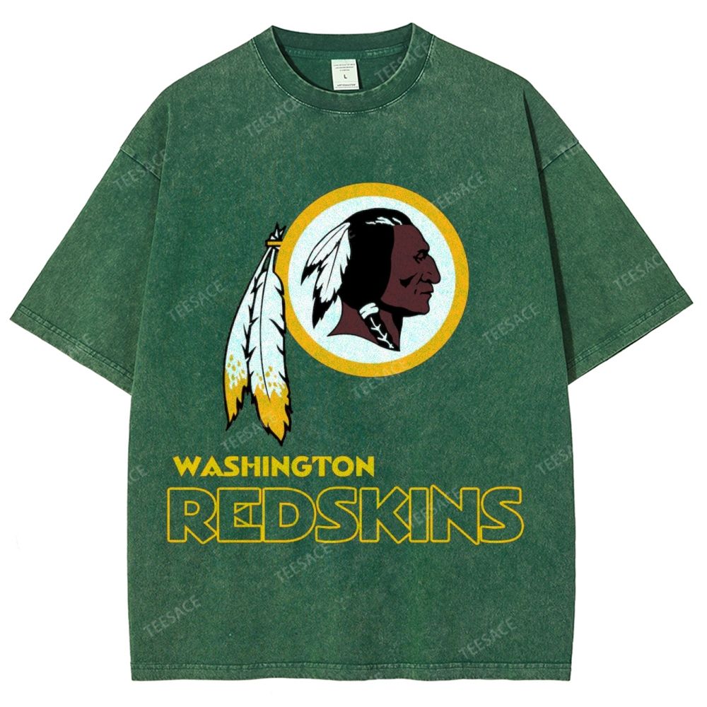 Washington Commanders Red Skin Unisex Fit Washed T-Shirt