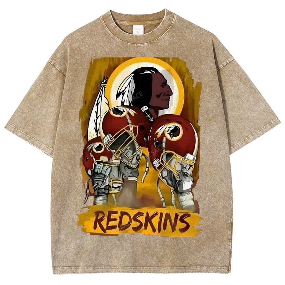 Washington Commanders Red Skin Unisex Fit Washed T-Shirt