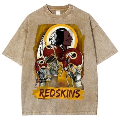 Washington Commanders Red Skin Unisex Fit Washed T-Shirt