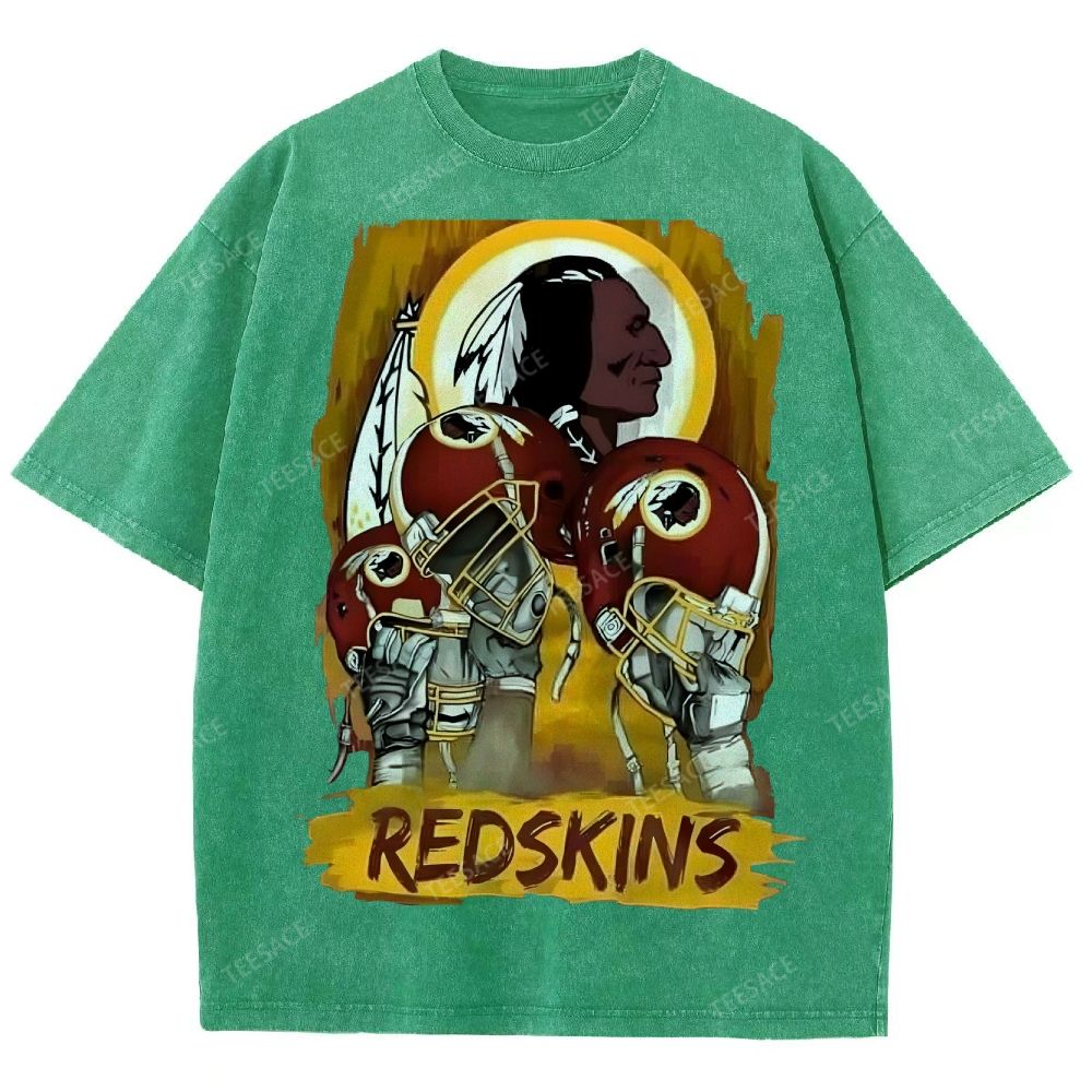 Washington Commanders Red Skin Unisex Fit Washed T-Shirt