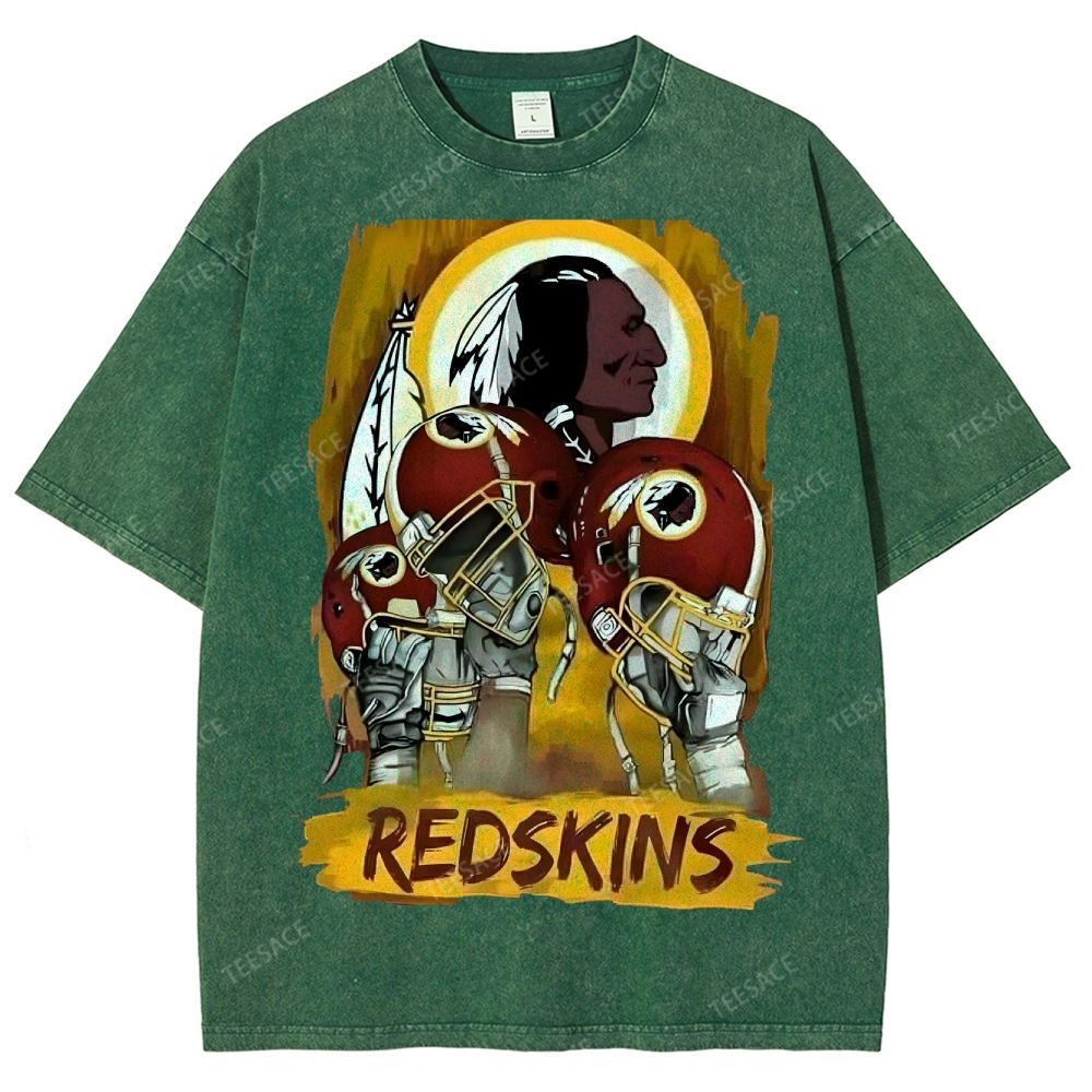 Washington Commanders Red Skin Unisex Fit Washed T-Shirt