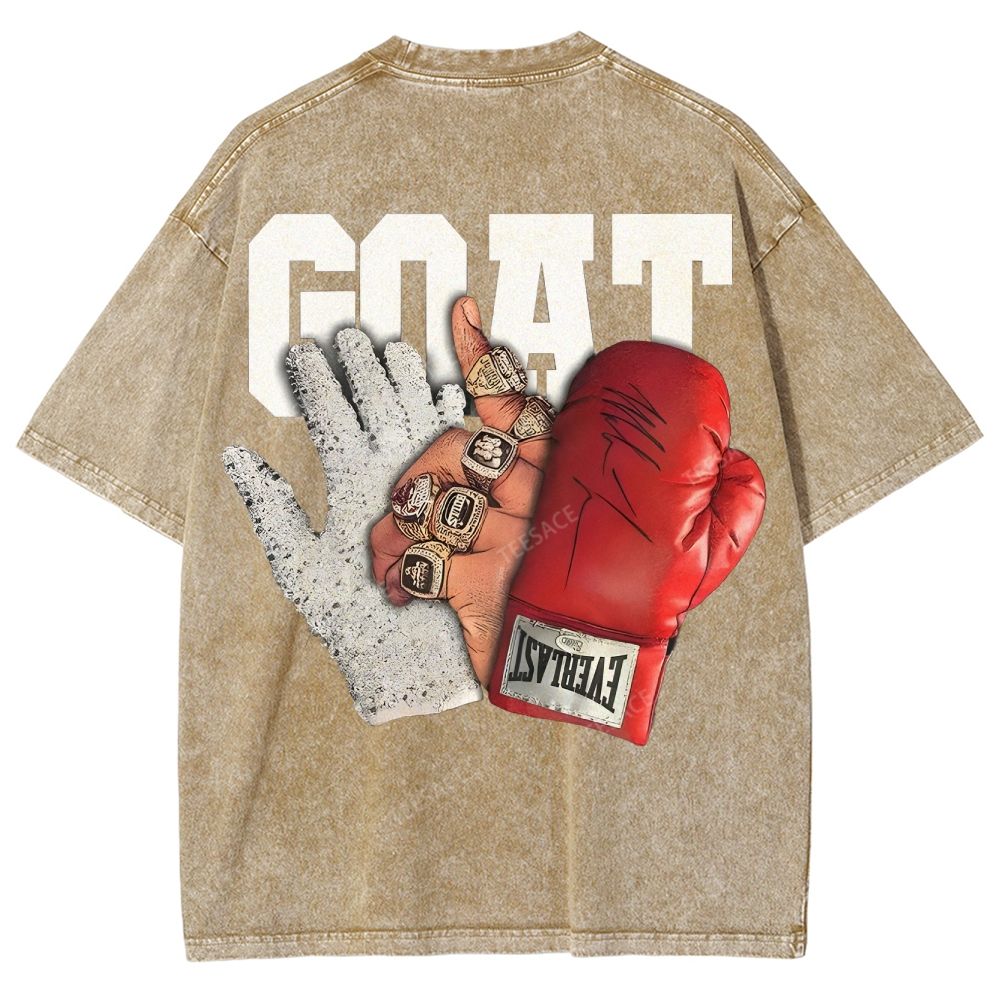 GOAT MIKE TYSON Unisex Fit Washed T-Shirt
