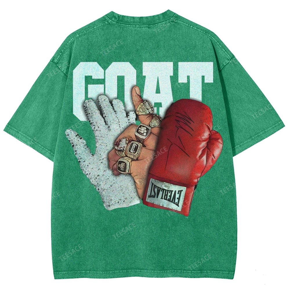 GOAT MIKE TYSON Unisex Fit Washed T-Shirt