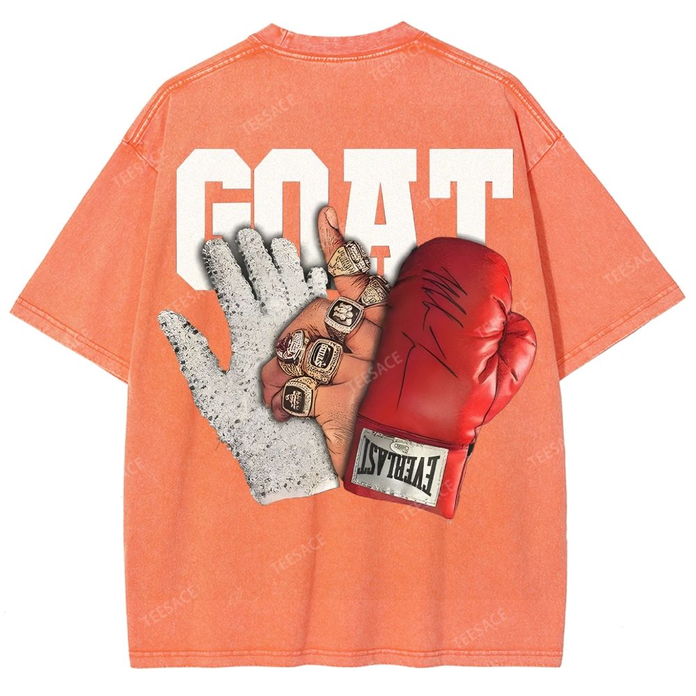 GOAT MIKE TYSON Unisex Fit Washed T-Shirt