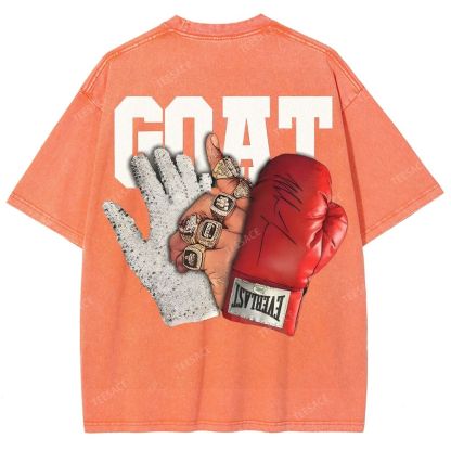 GOAT MIKE TYSON Unisex Fit Washed T-Shirt