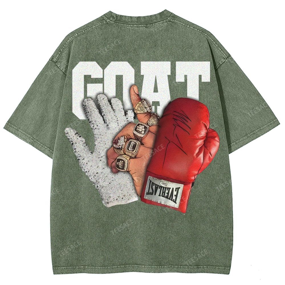 GOAT MIKE TYSON Unisex Fit Washed T-Shirt