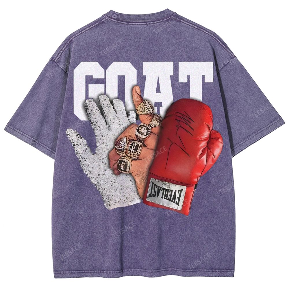 GOAT MIKE TYSON Unisex Fit Washed T-Shirt