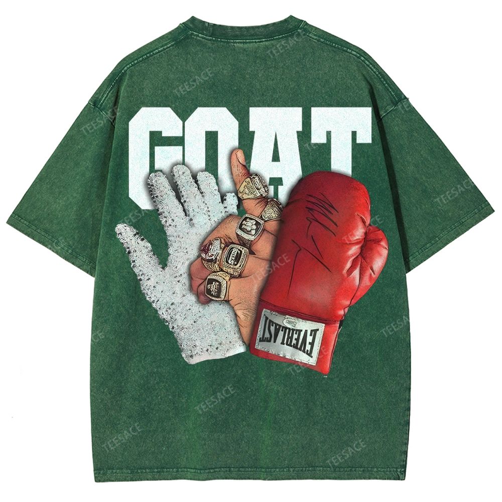 GOAT MIKE TYSON Unisex Fit Washed T-Shirt