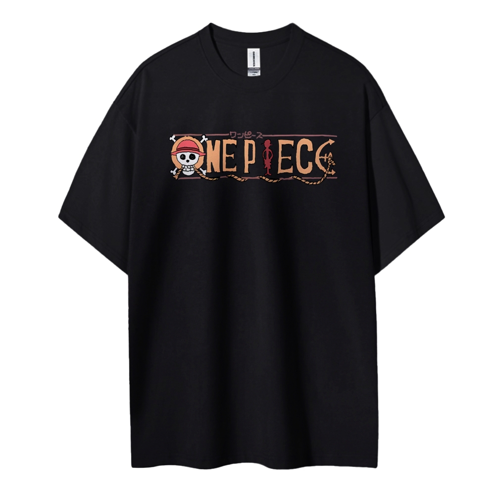 One Piece Cotton Unisex Round Neck Anime T-Shirt