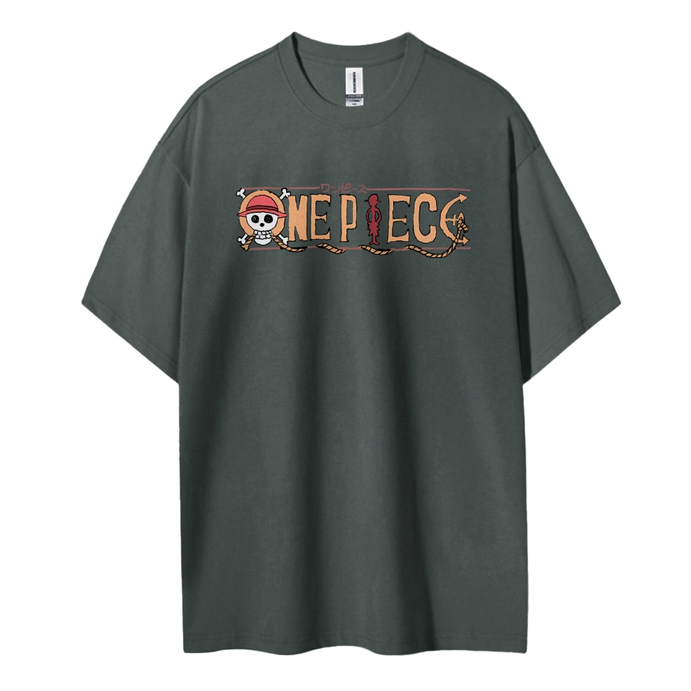 One Piece Cotton Unisex Round Neck Anime T-Shirt