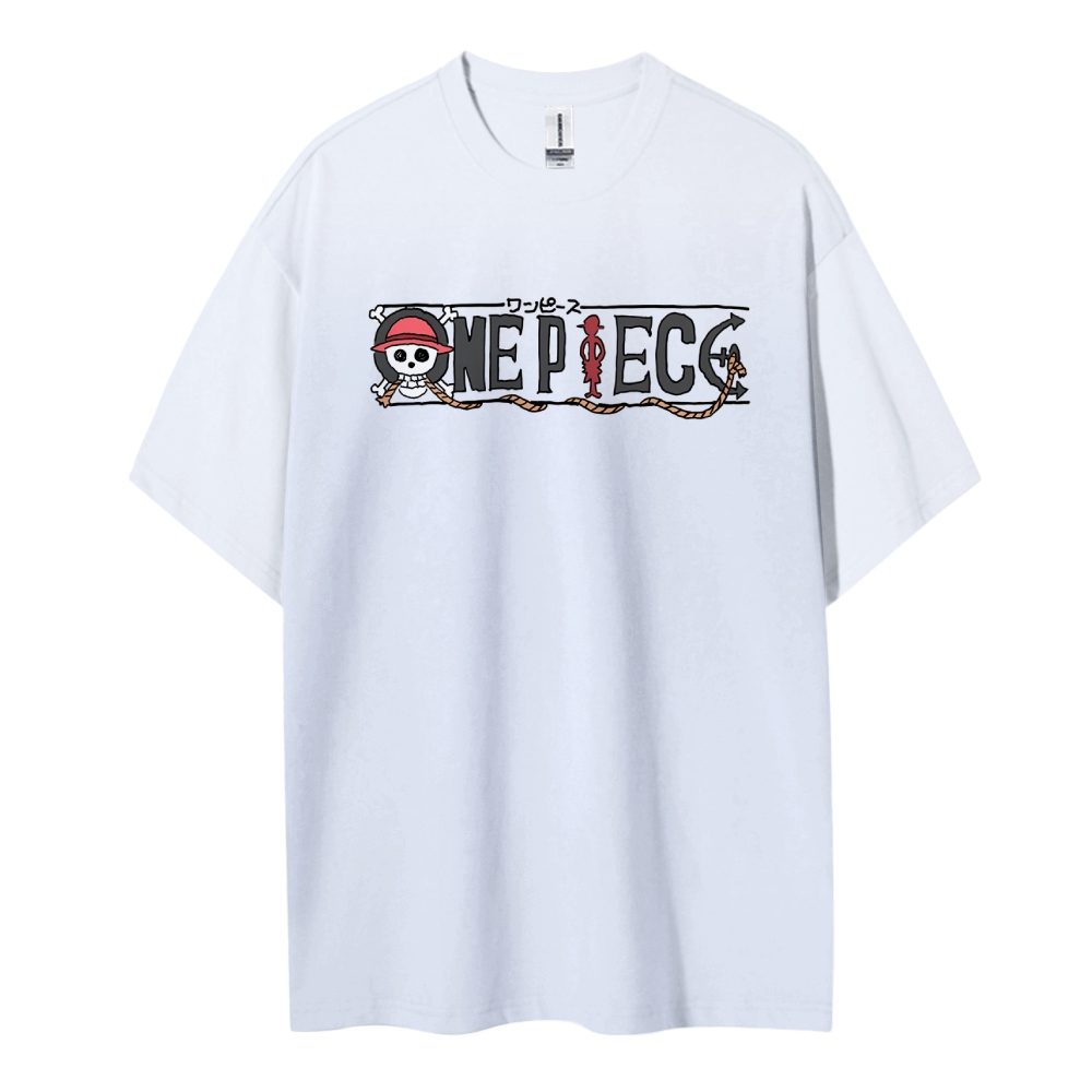 One Piece Cotton Unisex Round Neck Anime T-Shirt