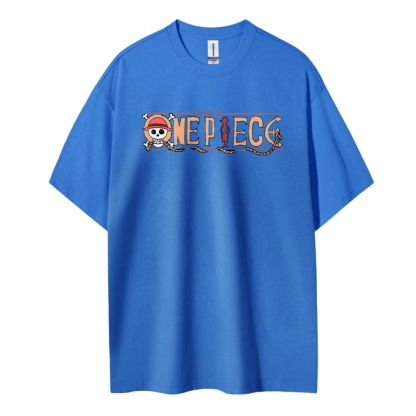 One Piece Cotton Unisex Round Neck Anime T-Shirt