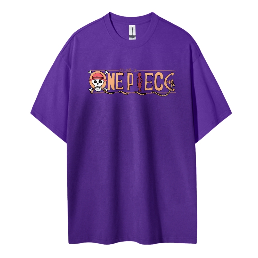 One Piece Cotton Unisex Round Neck Anime T-Shirt