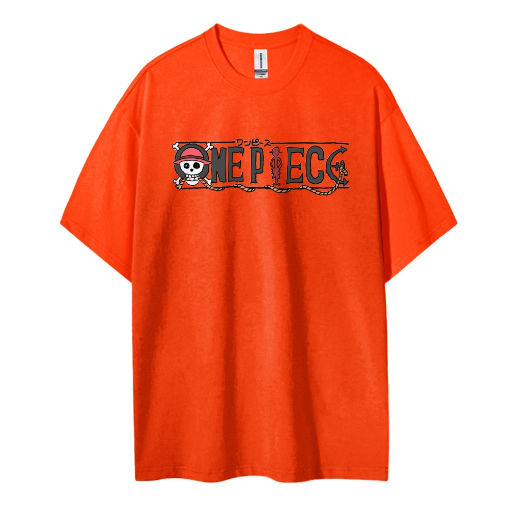 One Piece Cotton Unisex Round Neck Anime T-Shirt