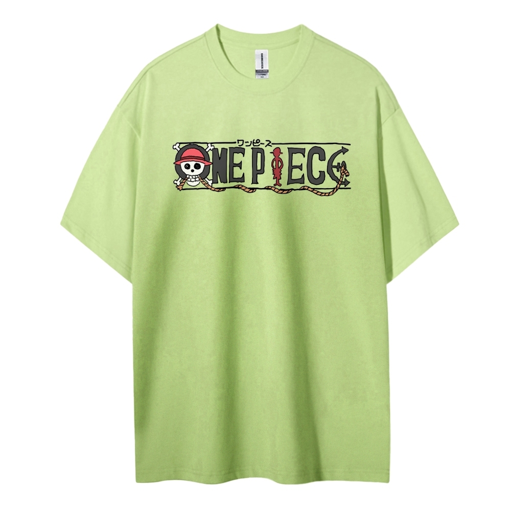 One Piece Cotton Unisex Round Neck Anime T-Shirt