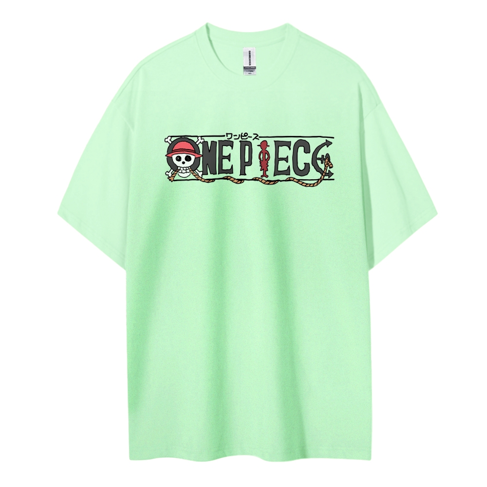 One Piece Cotton Unisex Round Neck Anime T-Shirt