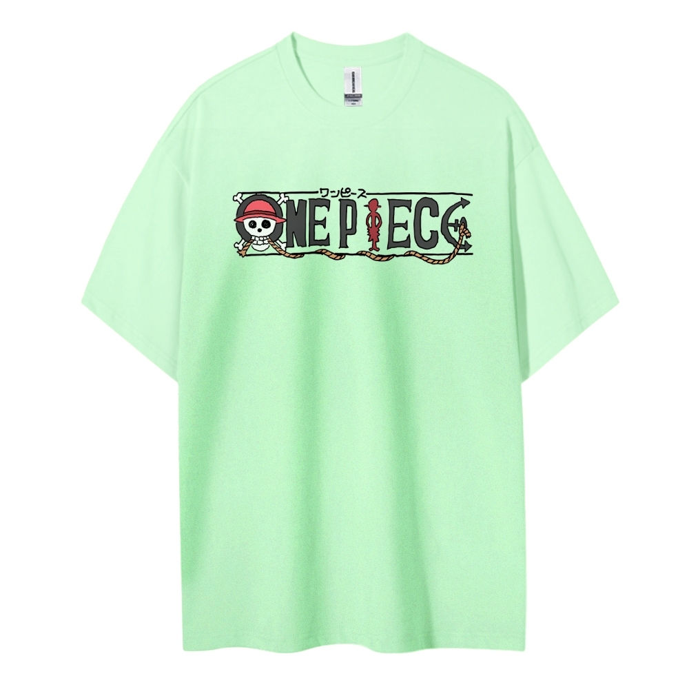 One Piece Cotton Unisex Round Neck Anime T-Shirt