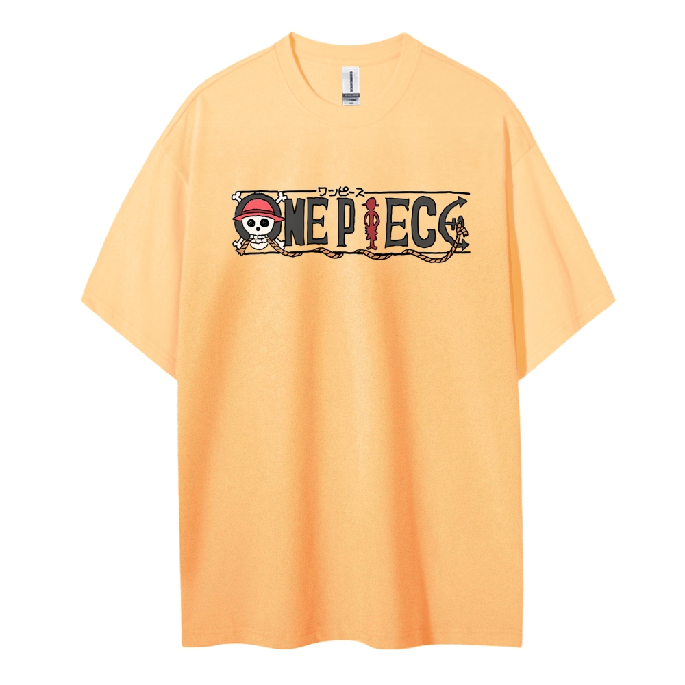 One Piece Cotton Unisex Round Neck Anime T-Shirt