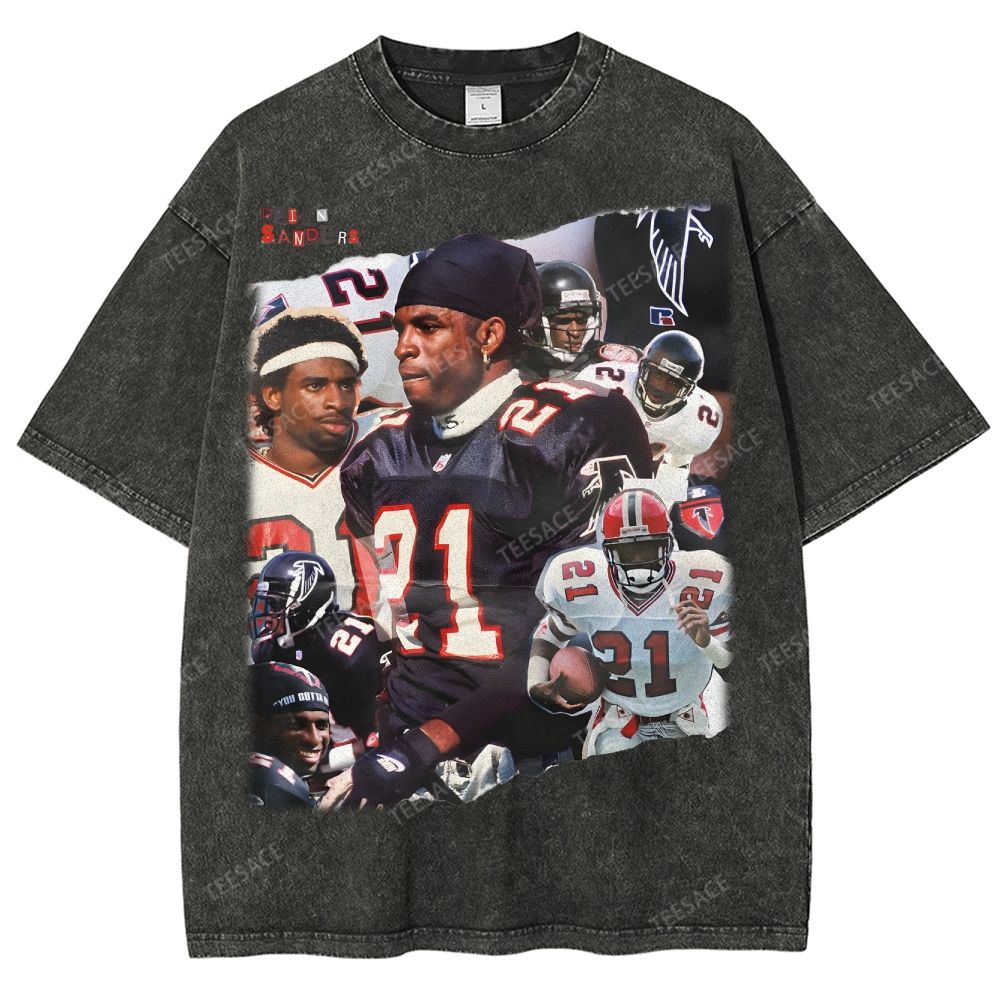 DEION SANDERS Unisex Fit Washed T-Shirt