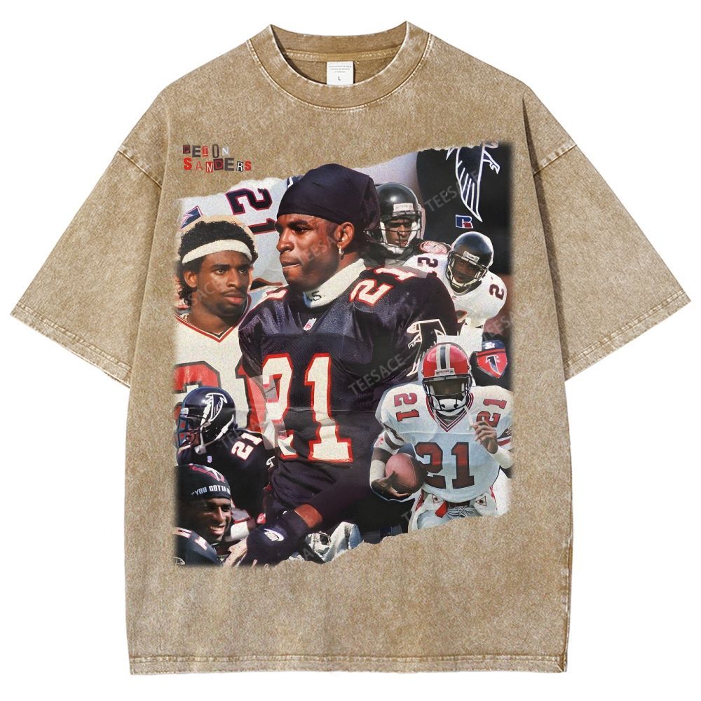 DEION SANDERS Unisex Fit Washed T-Shirt