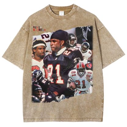 DEION SANDERS Unisex Fit Washed T-Shirt