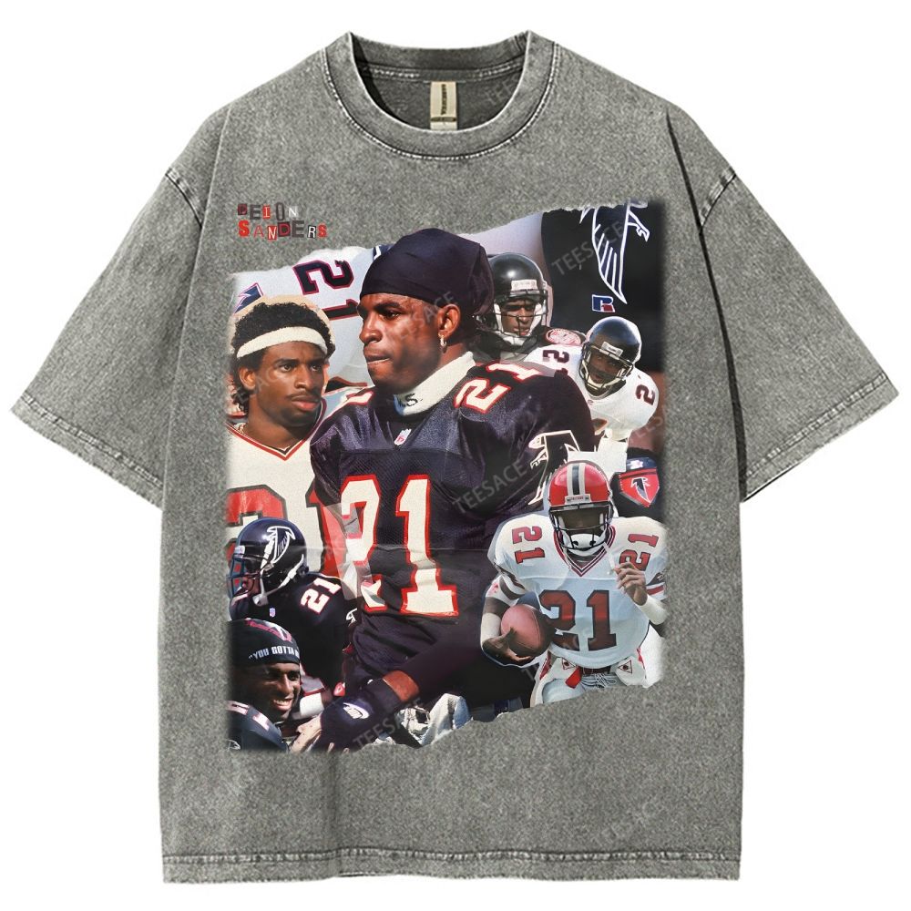 DEION SANDERS Unisex Fit Washed T-Shirt