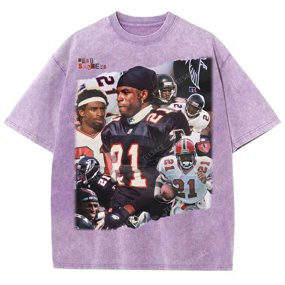 DEION SANDERS Unisex Fit Washed T-Shirt