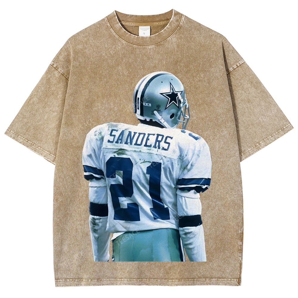 DEION SANDERS Unisex Fit Washed T-Shirt