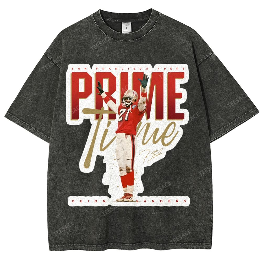 DEION SANDERS Unisex Fit Washed T-Shirt