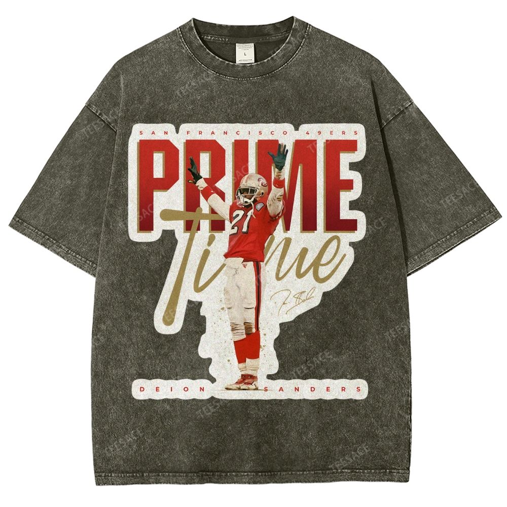 DEION SANDERS Unisex Fit Washed T-Shirt