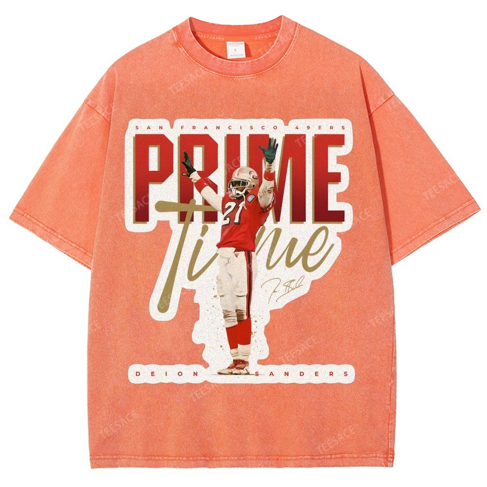 DEION SANDERS Unisex Fit Washed T-Shirt