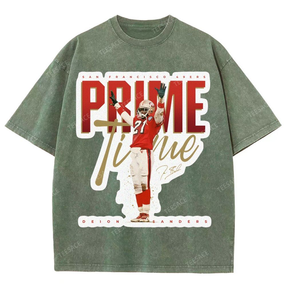 DEION SANDERS Unisex Fit Washed T-Shirt