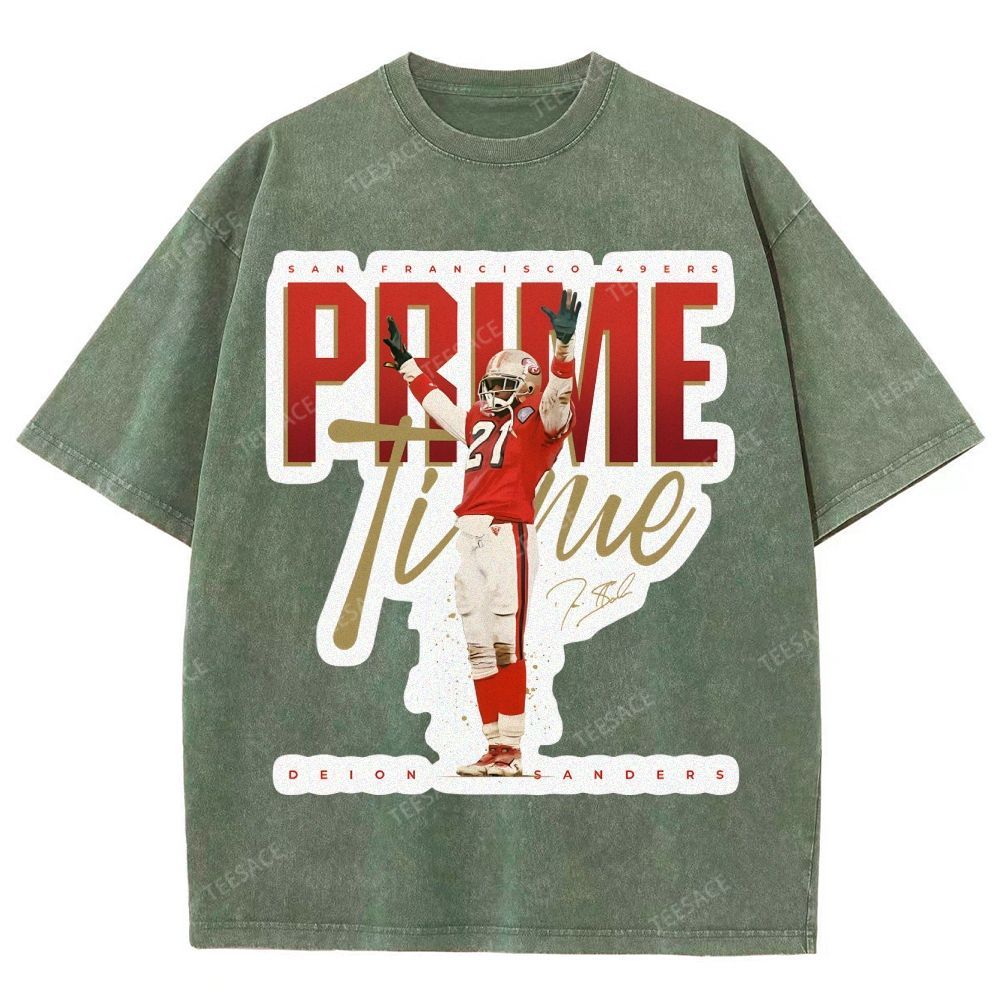 DEION SANDERS Unisex Fit Washed T-Shirt