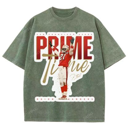 DEION SANDERS Unisex Fit Washed T-Shirt