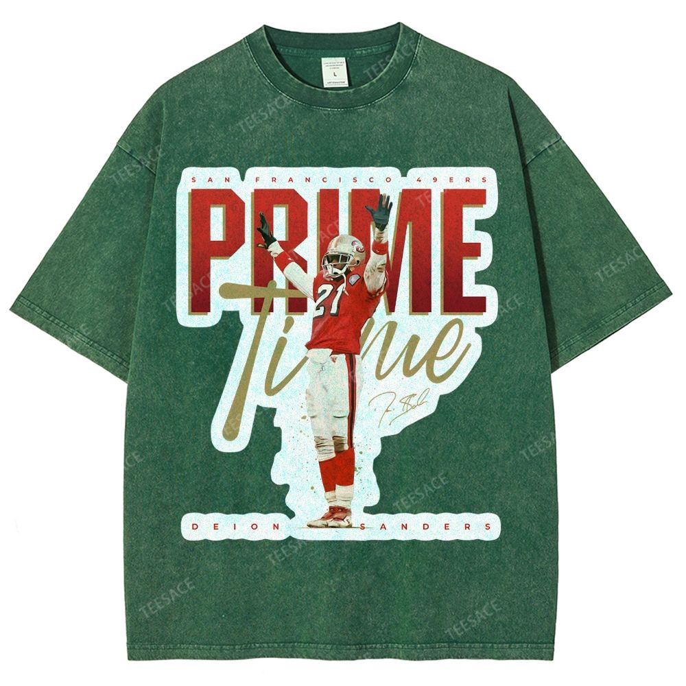 DEION SANDERS Unisex Fit Washed T-Shirt